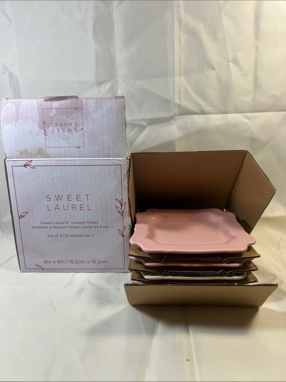 Pink Dessert Plates - Set of 4